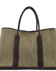 Hermes Brown Pleated Felt Buffalo Garden Party PM Tote Bag