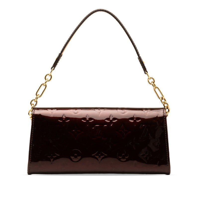 Louis Vuitton Monogram Verniss Sunset Blue Bird Chain Shoulder Bag M93542 Amarant Brown Patent Leather  Louis Vuitton