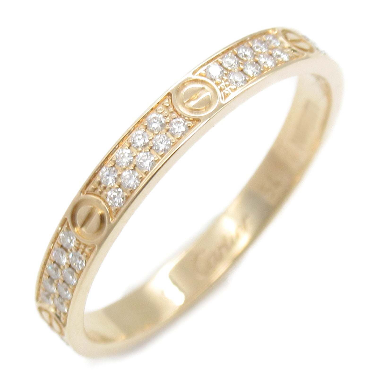 Cartier Cartier Mini-Love Paved Diamond Ring Ring Ring Jewelry K18PG Diamond  Clearance