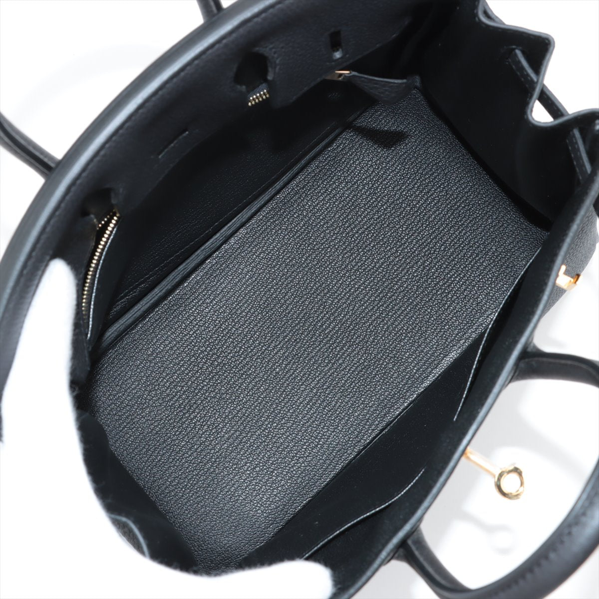 Hermes Birkin 25 Handbag Togo Leather Black G