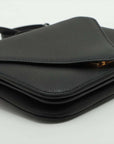 Bottega Veneta Mountain Leather Shoulder Bag Black