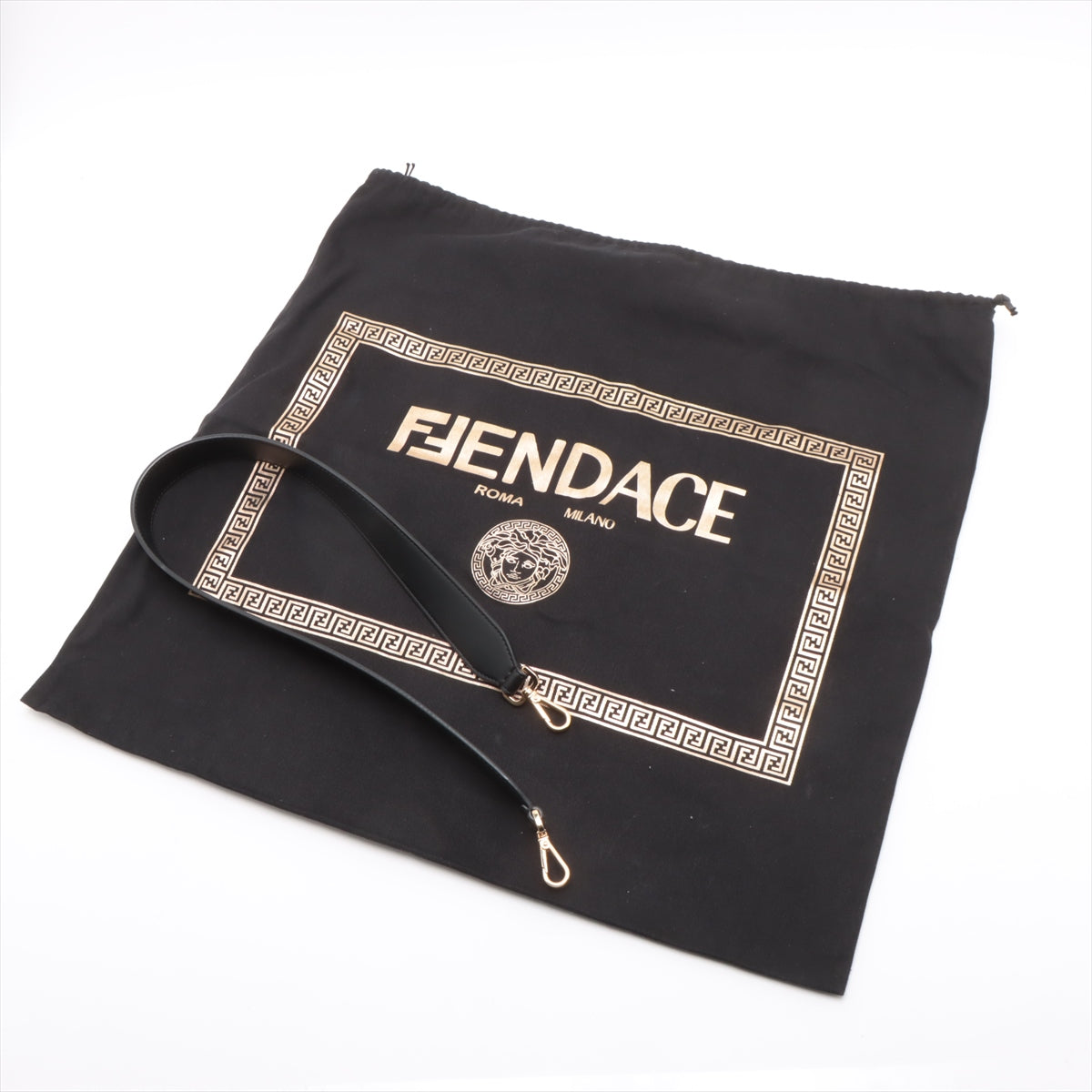 Fendi x Versace Fenderche Sunshine Leather 2WAY 手提包 黑色