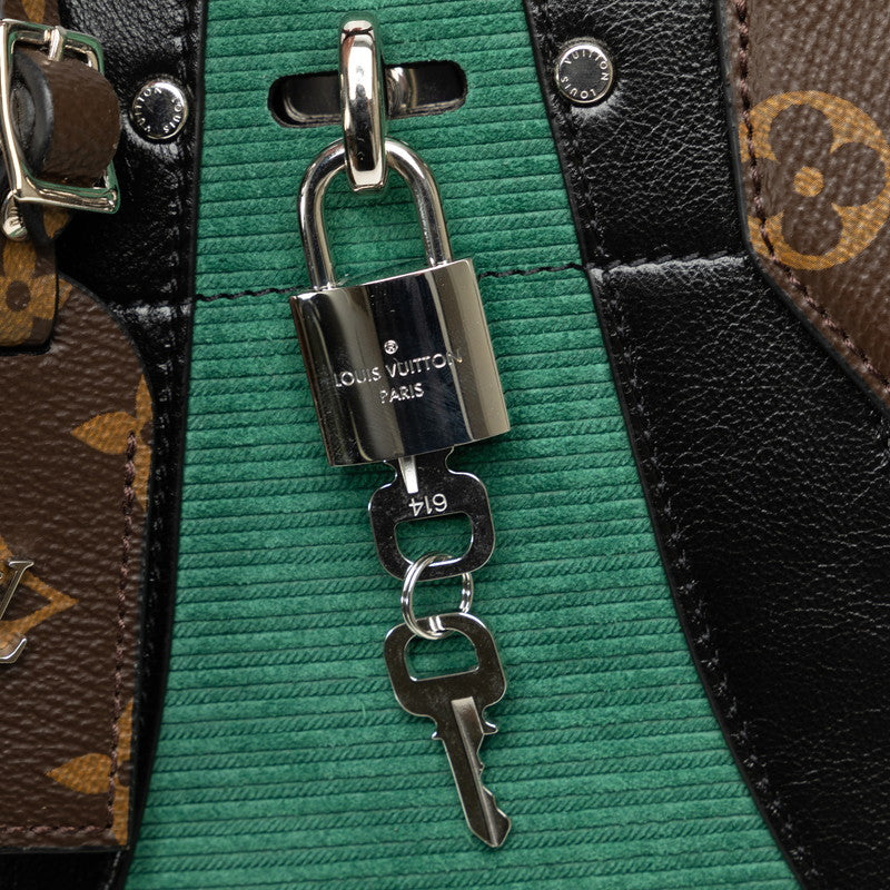 Louis Vuitton Monogram City Timer PM Handbag Shoulder Bag 2WAY M52126 Brown Green Multicolor PVC Leather   Louis Vuitton