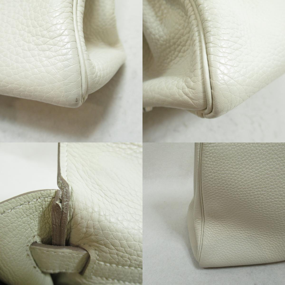 Hermes Kelly Amazon 32 Cl Sewing Handbag Handbag Handbag Leather  Clemence  White