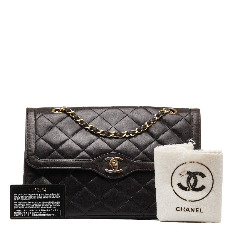 Chanel Matrasse Double Flap  Limited Handbag Chain Shoulder Bags Black  S  CHANEL