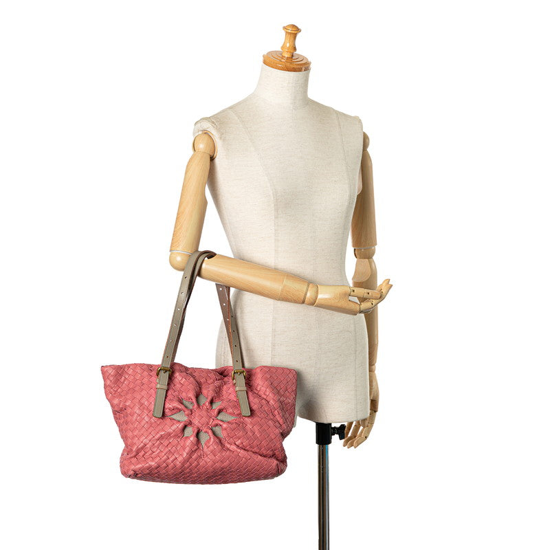 BOTTEGAVENETA Intercept Marquez Handbag Shoulder Bag Pink Gr Leather  BOTTEGAVENETA