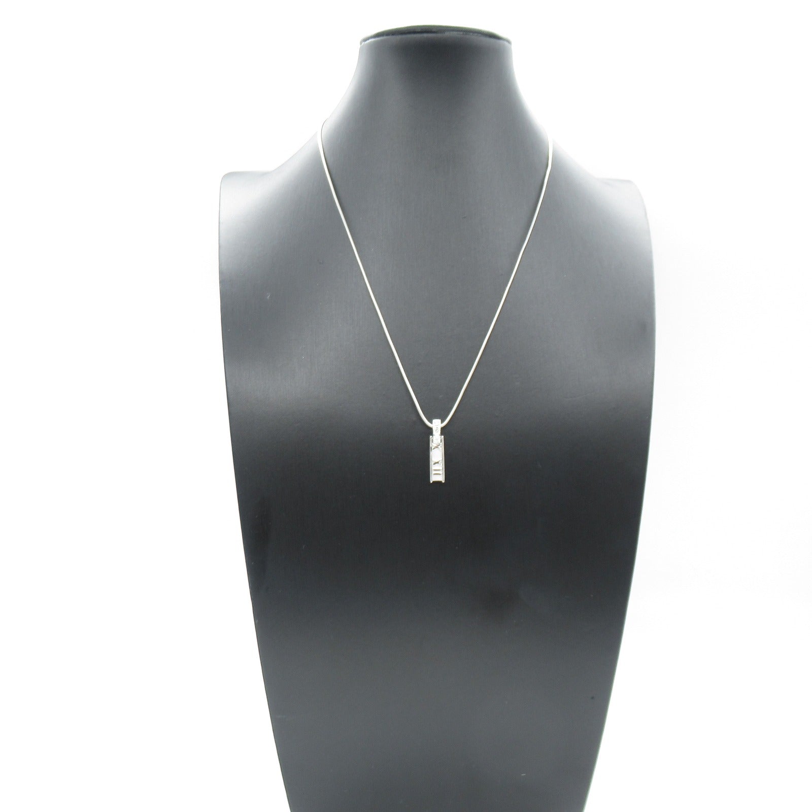 TIFFANY&amp;CO Atlas 3P Diamond Necklace Collar Jewelry K18WG (White G) Diamond  Clearance
