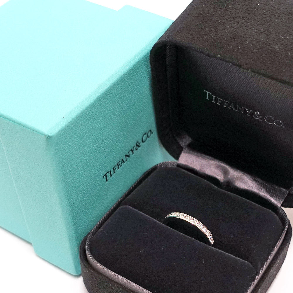 Tiffany Pt950 Diamond Half Circle  Cut Ring Jewelry Platinum