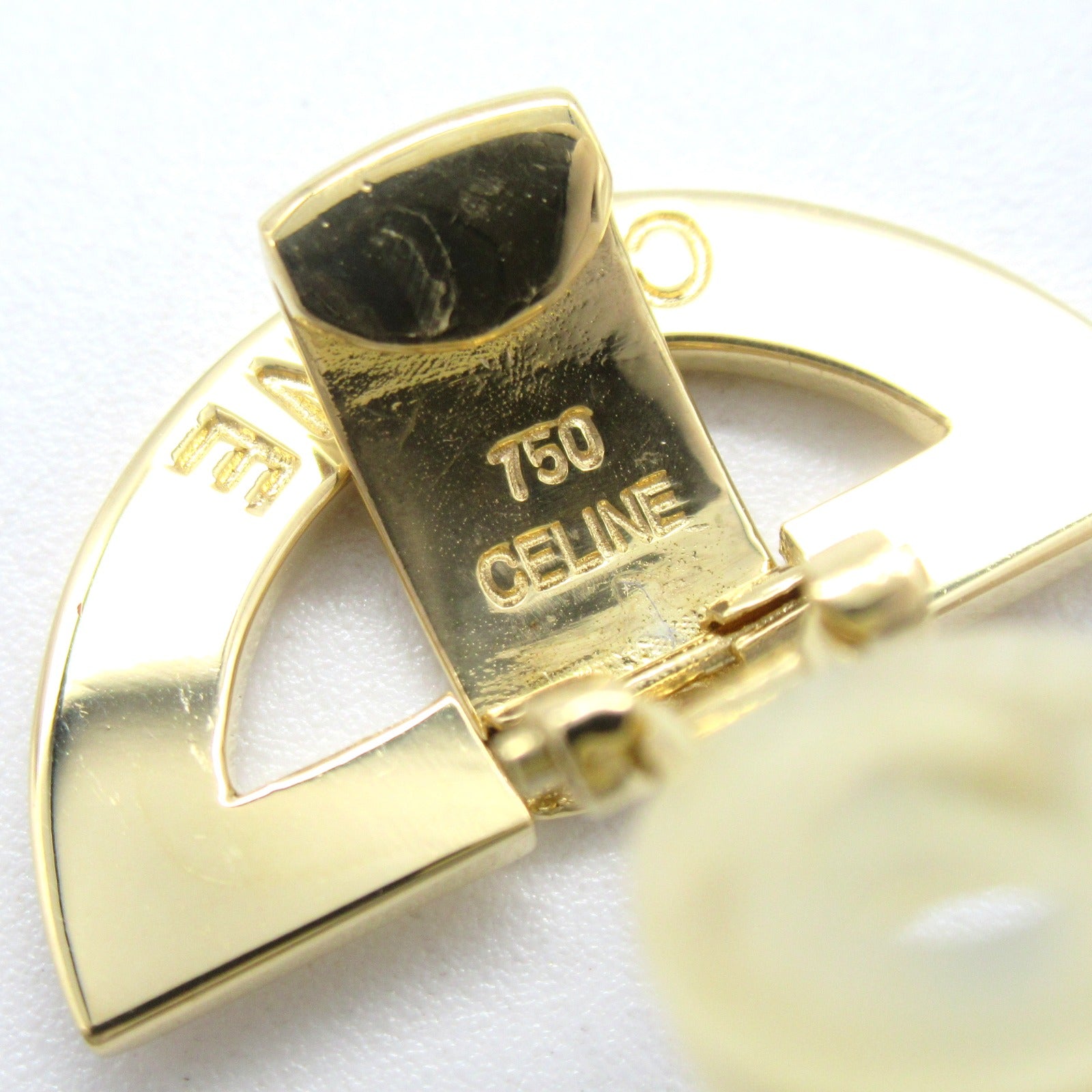 Celine Celine Swing Motif Earring Earring Jewelry K18 (Yellow G)  Gold