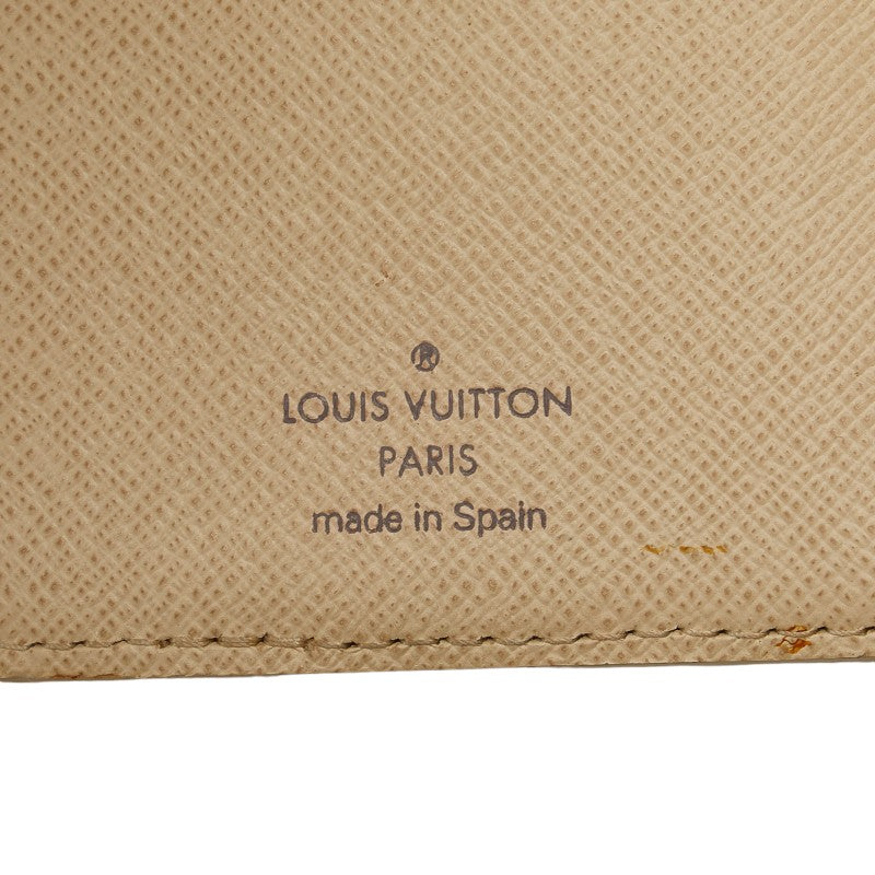 Louis Vuitton Damier Azur Porte Foyle Coala Double Fold Wallet N60013 White PVC  Louis Vuitton