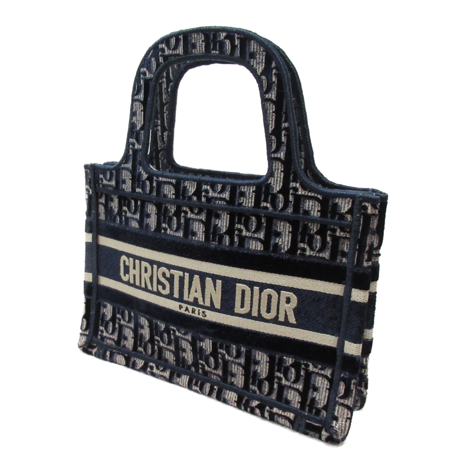 Dior Dior Umbrella Embroidery Book Tote Mini-Bag Handbag Handbag Canvas  Navy S5475ZRIW_M928