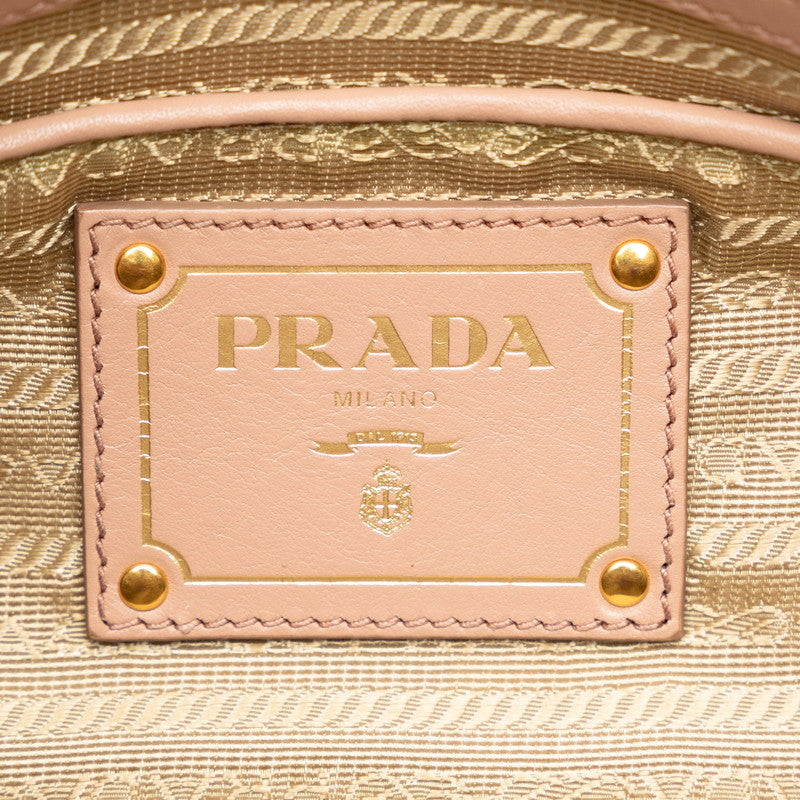 Prada Logo G  Handbag Shoulder Bag 2WAY BN2245 Beige  Leather  Prada