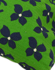 Chanel Green Canvas Flower Handbag
