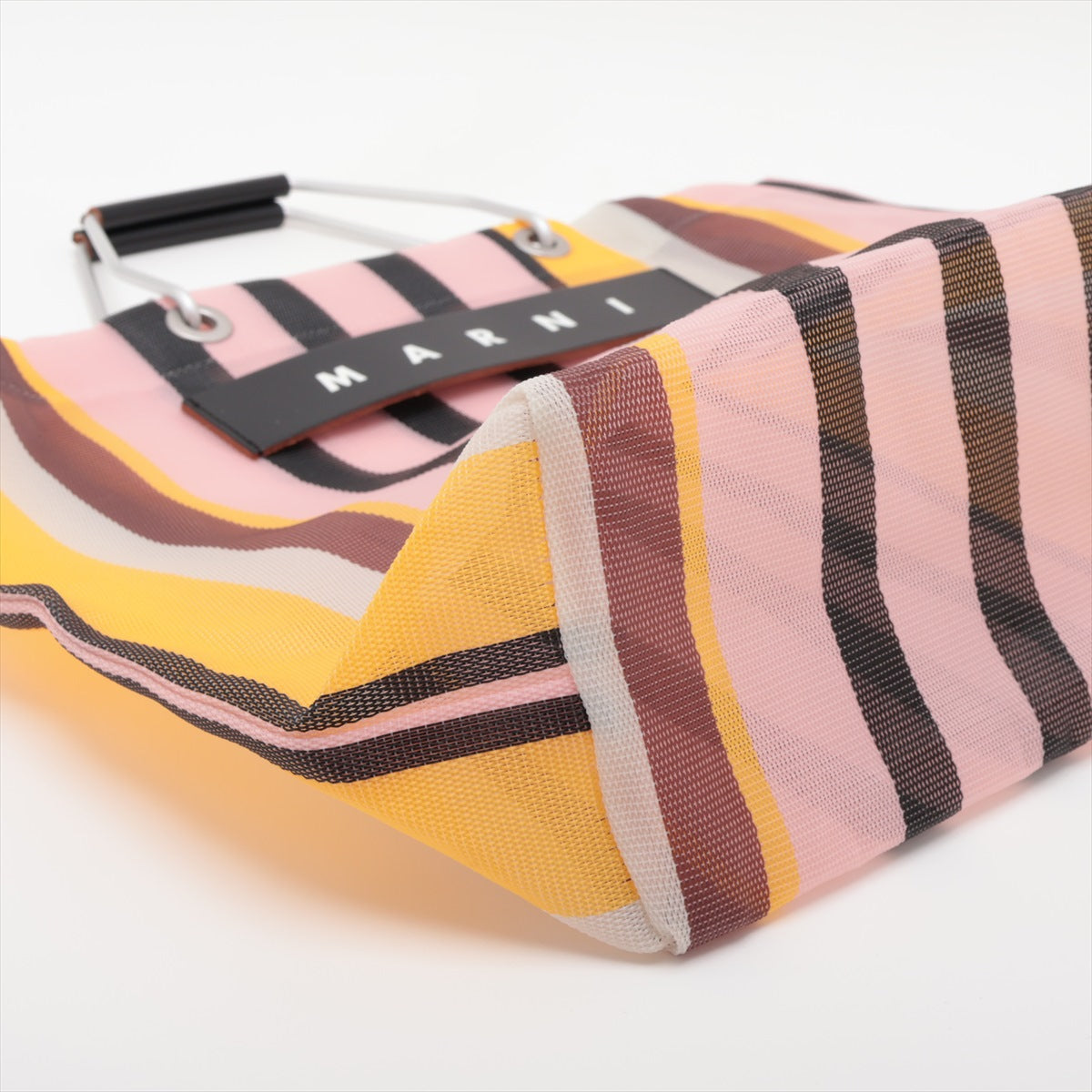 Marni Flower Cufflinks Vinyl Tote Bags Multi-Color