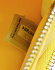 Chanel 2001-2003 Yellow Jacquard Nylon New Travel Line Handbag