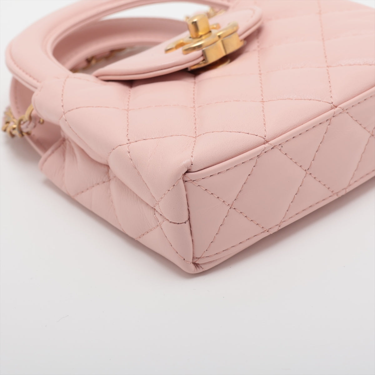 Chanel 小羊皮鏈條單肩包 粉色 G AP3435