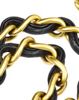 Chanel 2005-2006 Black Straw Chain Tote 30