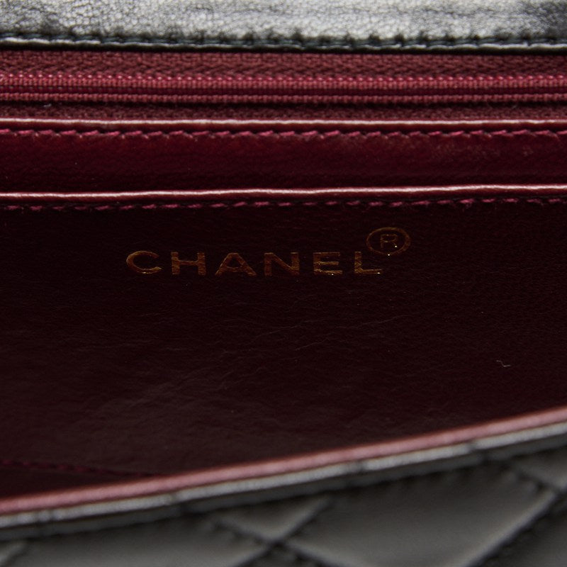 Chanel Matrasse Coco One Shoulder Bag Black Lambskin