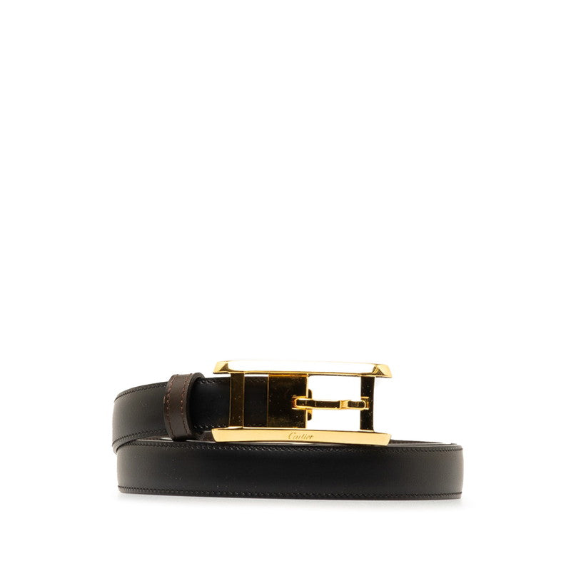 Cartier Reverseible Belt Black Brown Leather  Cartier