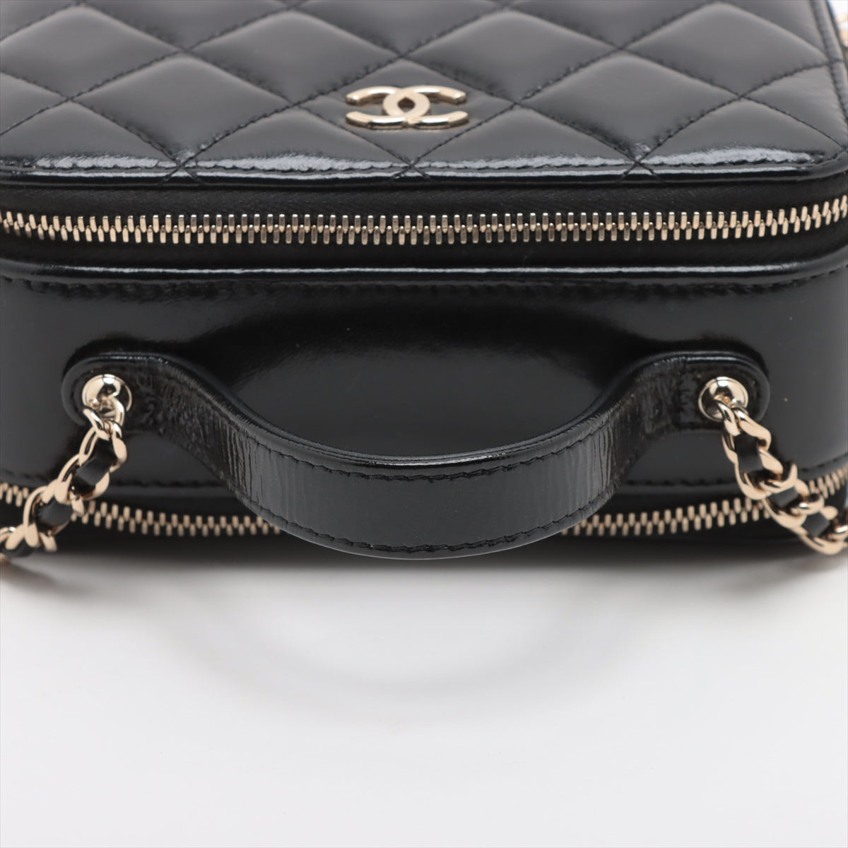 Chanel Matrasse Leather Chain Shoulder Bag Vanity Black G  AP2920 N