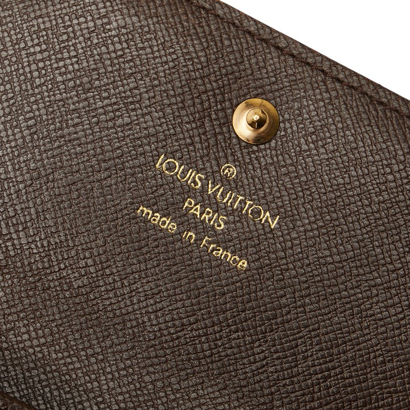 Louis Vuitton Damier Portefolio  Double Fold Wallet N61654 Brown PVC Leather  Louis Vuitton
