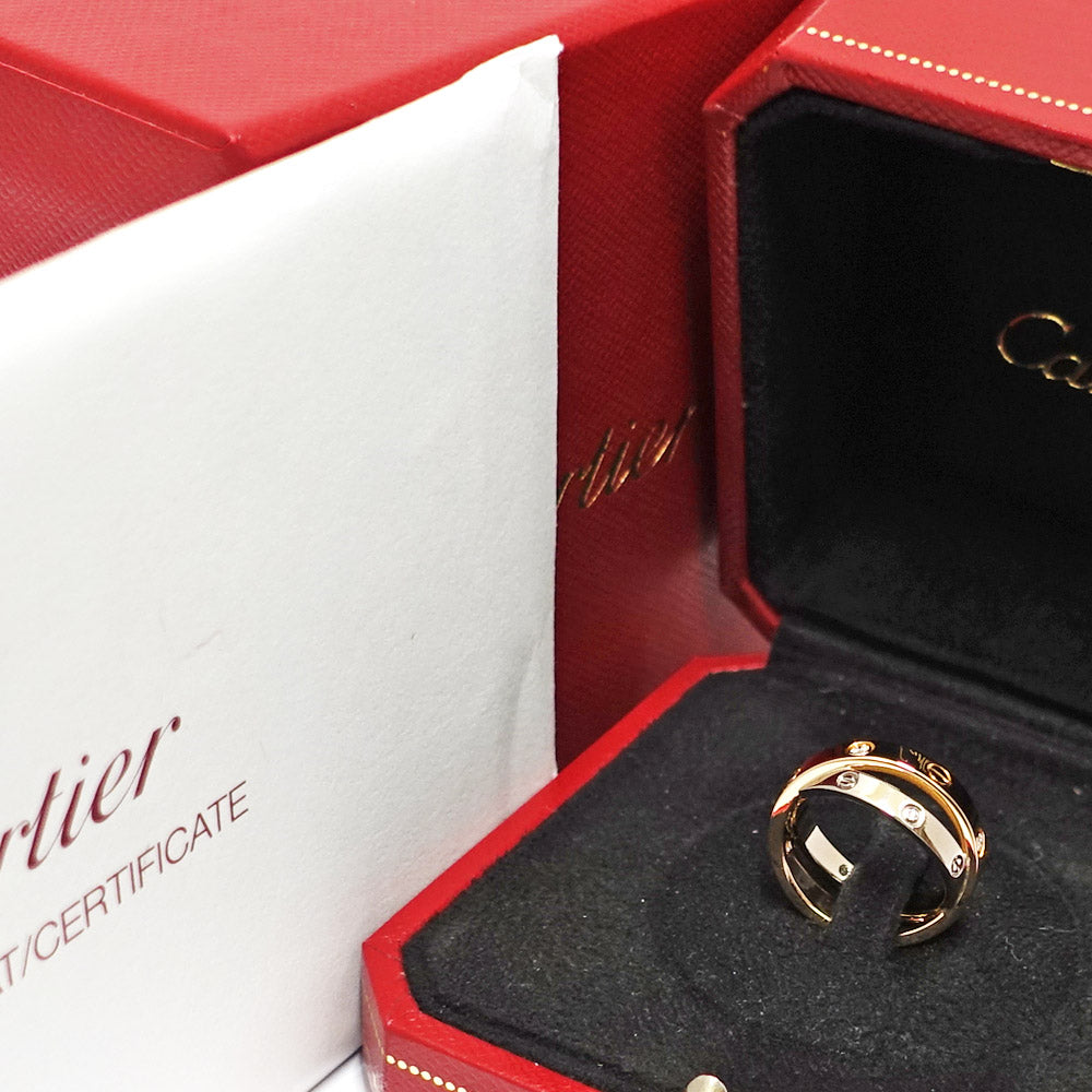 Cartier K18PG WG Beer Loveel Diamond 6P Twin Wind Ring Ring 750 Ring Jewelry B4094346
