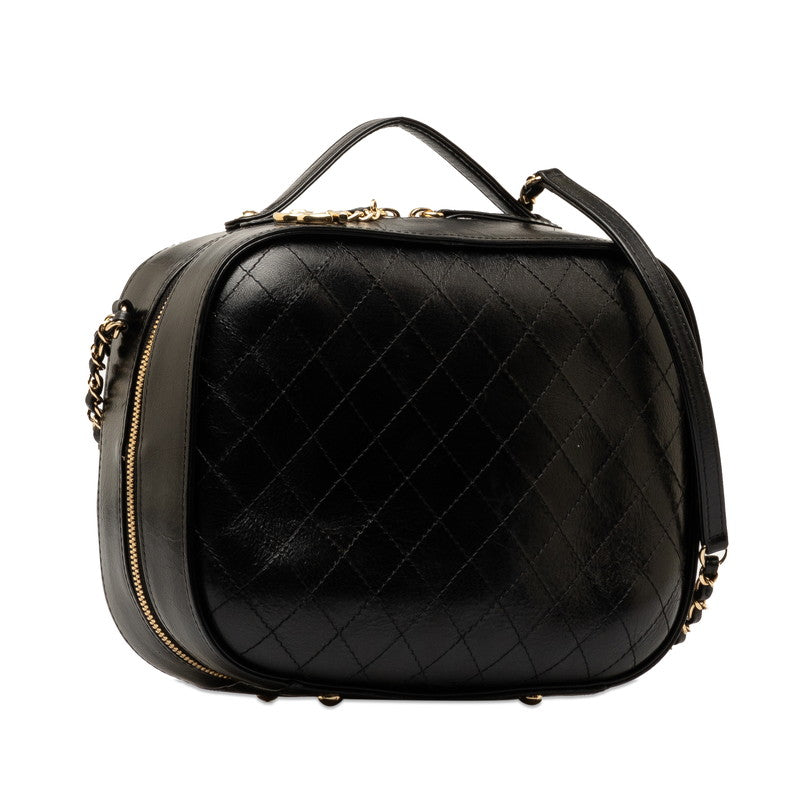 Chanel Bicolore Chain Handbag Black G Leather  Chanel