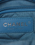 Chanel 22 Backpack Denim Chainsaw Blue Silver  AS3859