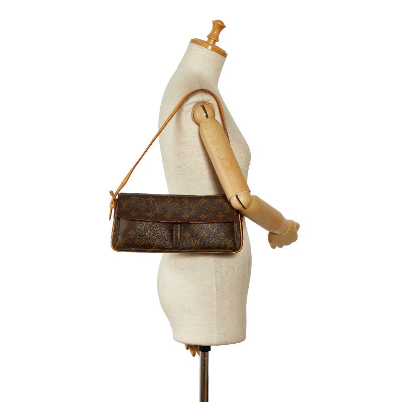 Louis Vuitton Monogram Vivace MM Handbag M51164 Brown PVC Leather  Louis Vuitton