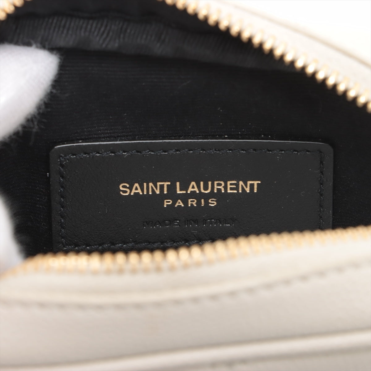 Saint Laurent Leather Chain Shoulder Bag Beige 635088