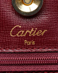 Cartier Masterline Tote Bag Wine Red Bordeaux Leather  Cartier Luxury