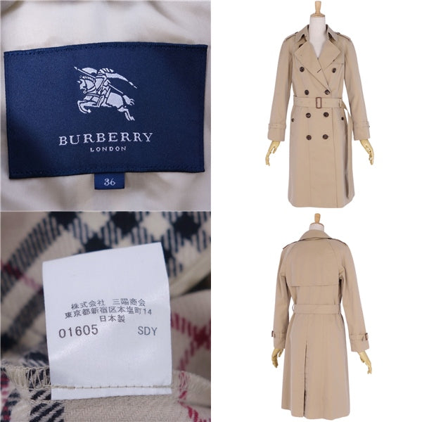 Burberry London BURBERRY LONDON Coat Trent Coat    Liner 36 (S equivalent) Beige -