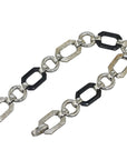 Dior Chain Link Necklace Silver Black Metal   Dior