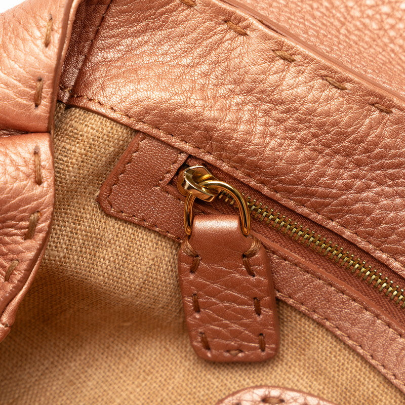 Fendi Selleria Mini-Linda 手提包 8BR486 粉色皮革 Fendi