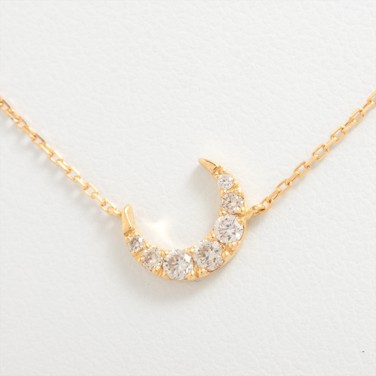 Agat diamond necklace K18 (YG) 1.3g 0.12 E