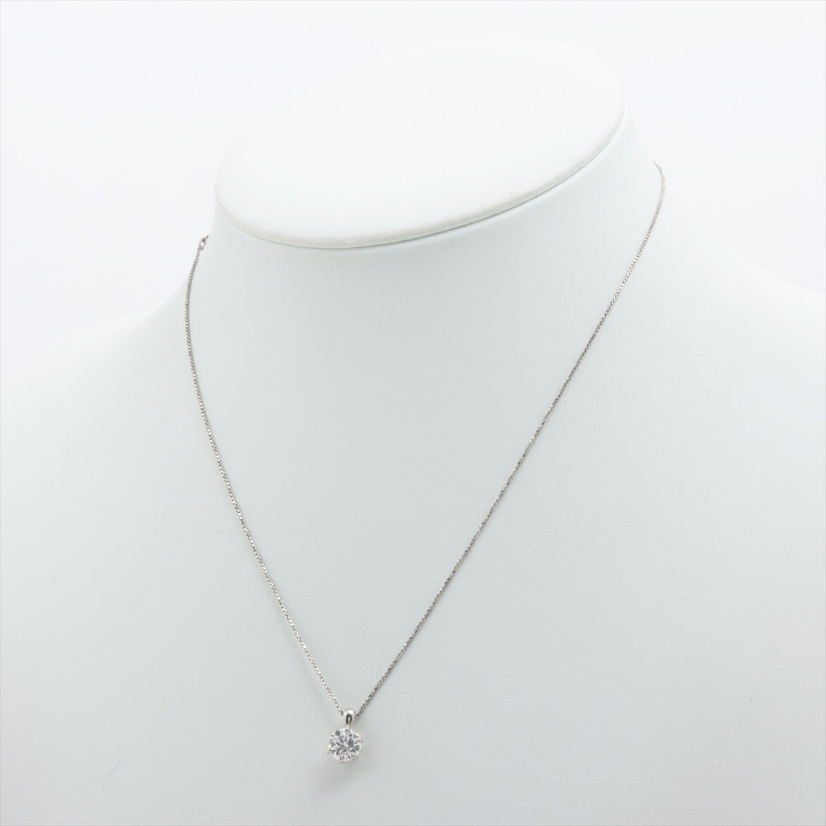 Diamond necklace Pt850Pt 3.3g 1.00 N
