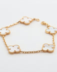 Van Cleef & Arpels Vintage Alhambra 5P S Bracelet 750 (YG) 12.1g