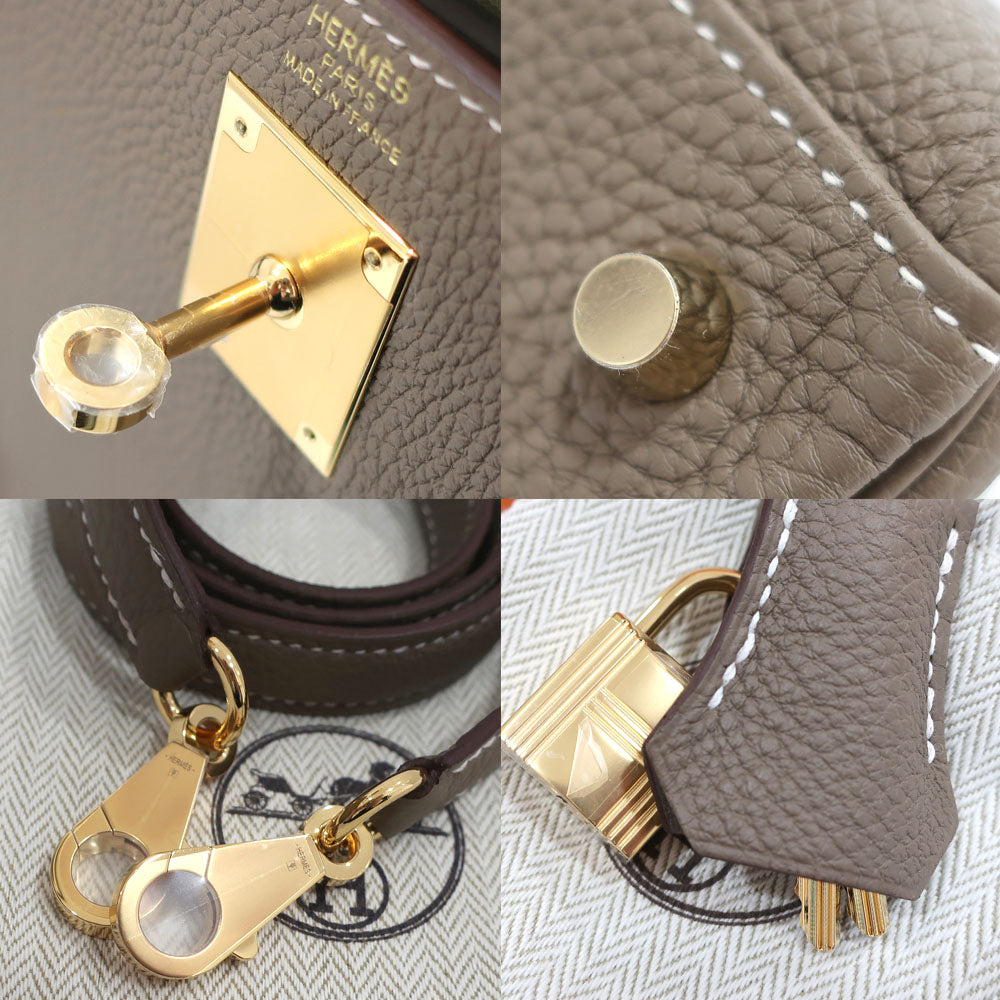 HERMES Hermes Bag Kelly Kelly 28 Togo   Etoupe/Gen  B  2023 Manufactured Woman  2WAY Preservation Bag  Key/Cadena Strap 【New】【Unused】