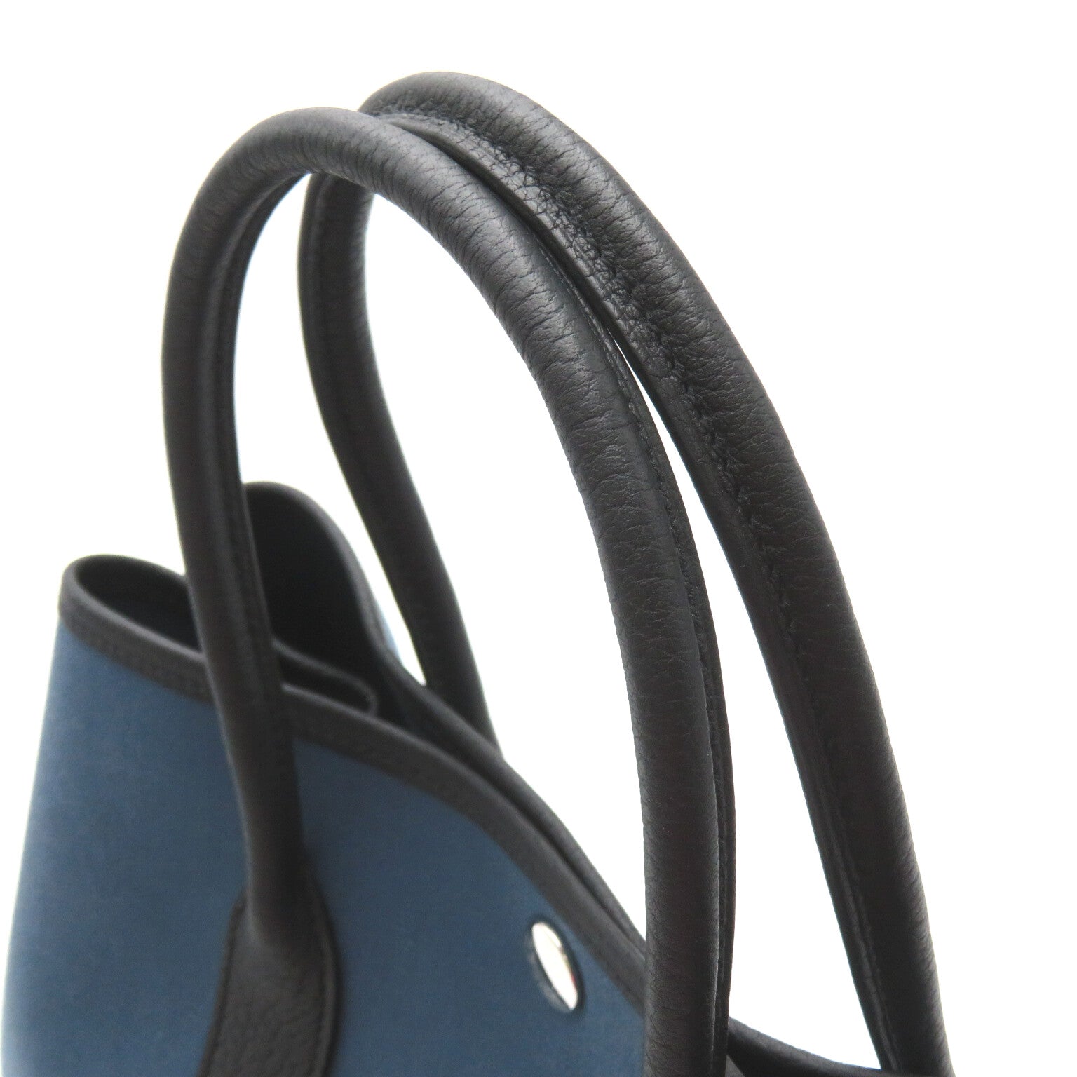 Hermes Garden TPM Tote Bag Bag Linen Leather Tote Ophidia  Blue/Black Liner