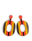 Hermes Buffalo Horn Earrings Multicolor   Hermes