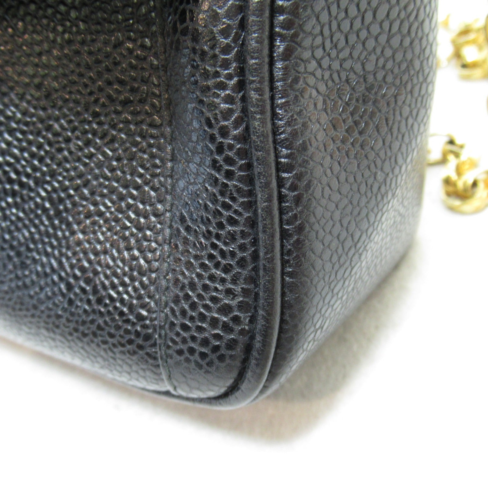 Chanel Chain Shoulder Bags Chain Shoulder Bags Caviar S  Black