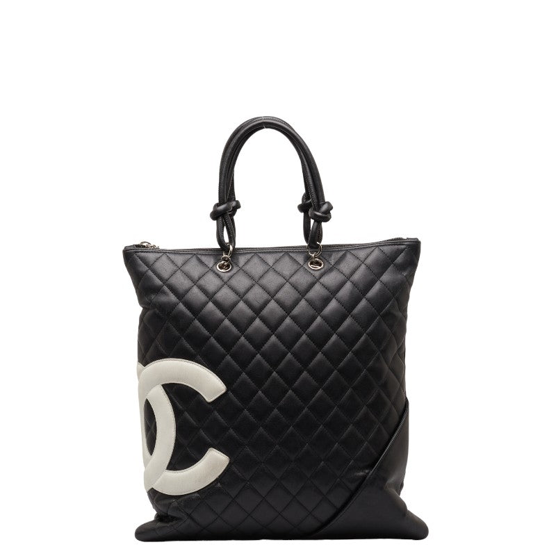 Chanel Matras Combo Line 可口可樂手提包 大手提包 黑色 白色 皮革 CHANEL