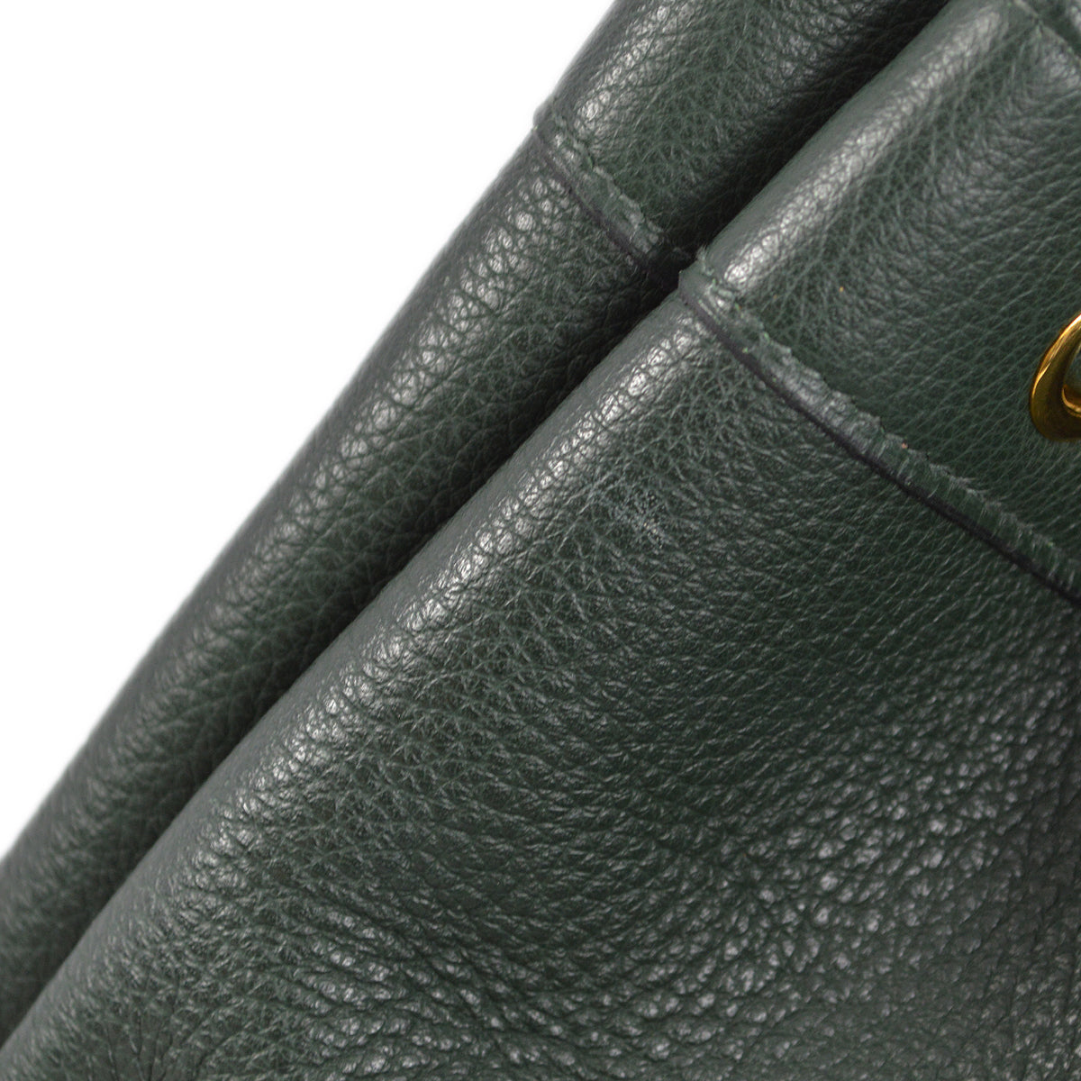 Hermes Green Taurillon Clemence Market GM Drawstring Shoulder Bag