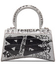 Valentino Glass XS Crocodile Pressed Handbag Shoulder Bag 2WAY 592833 Gr Black Leather  BALENCIAGA