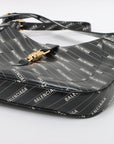 Gucci x Balenciagaga Jackie 1961 The Hacker Project Leather Shoulder Bag Black 636712