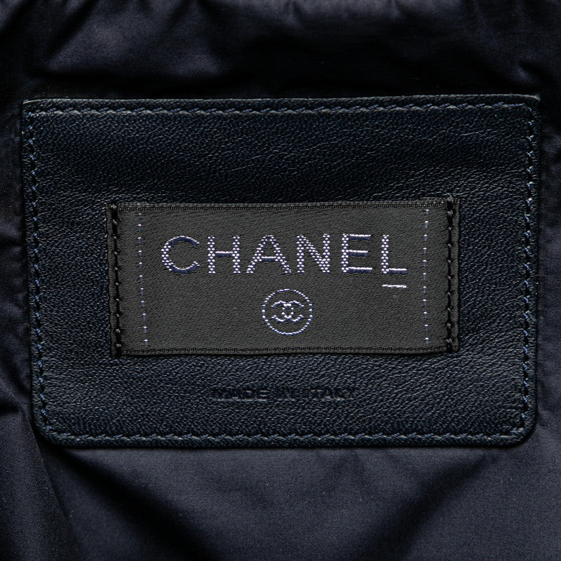 Chanel Coco Doodle Logo Handbag Shoulder Bag 2WAY Navy Pink Nylon Wool  CHANEL