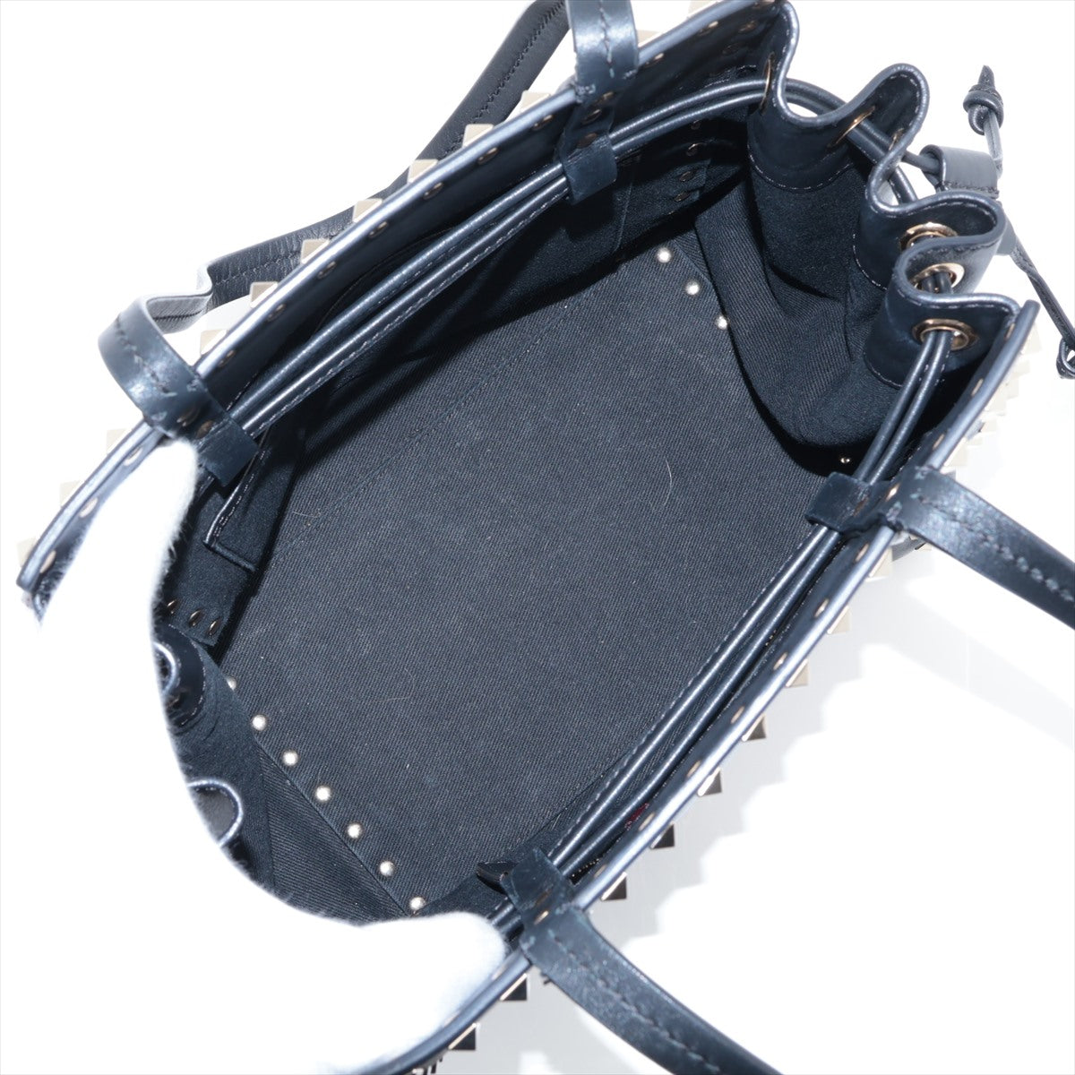 Valentino Garavani Rockstud Leather Handbag Black