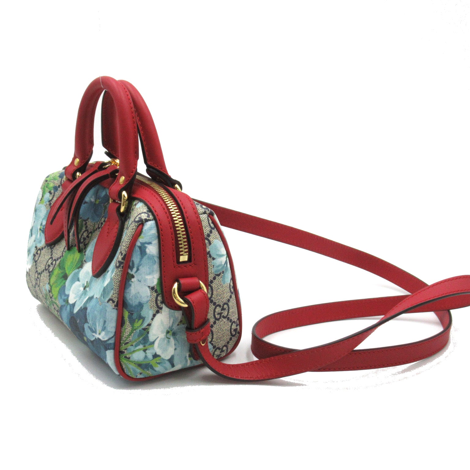 Gucci GG Bloom's Supreme 2w Shoulder Bag 2way Shoulder Bag PVC Coated Canvas  Navy  / Red Series 546312