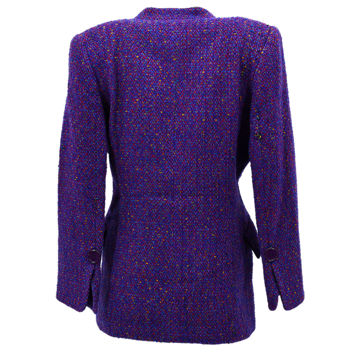 Christian Dior Collarless Jacket Purple 