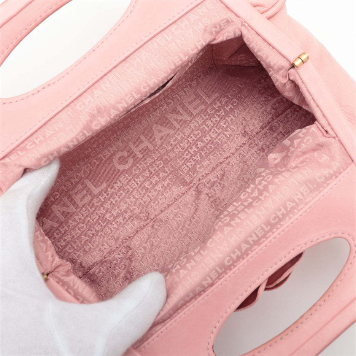 Chanel Camelia  Handbag Pink Gold  8th